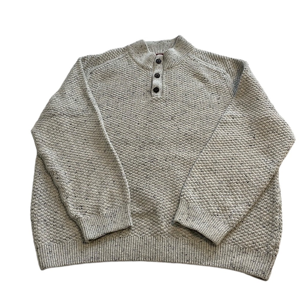 Wind River Quarter Button Up Collared Knit Sweater
- Size XXL